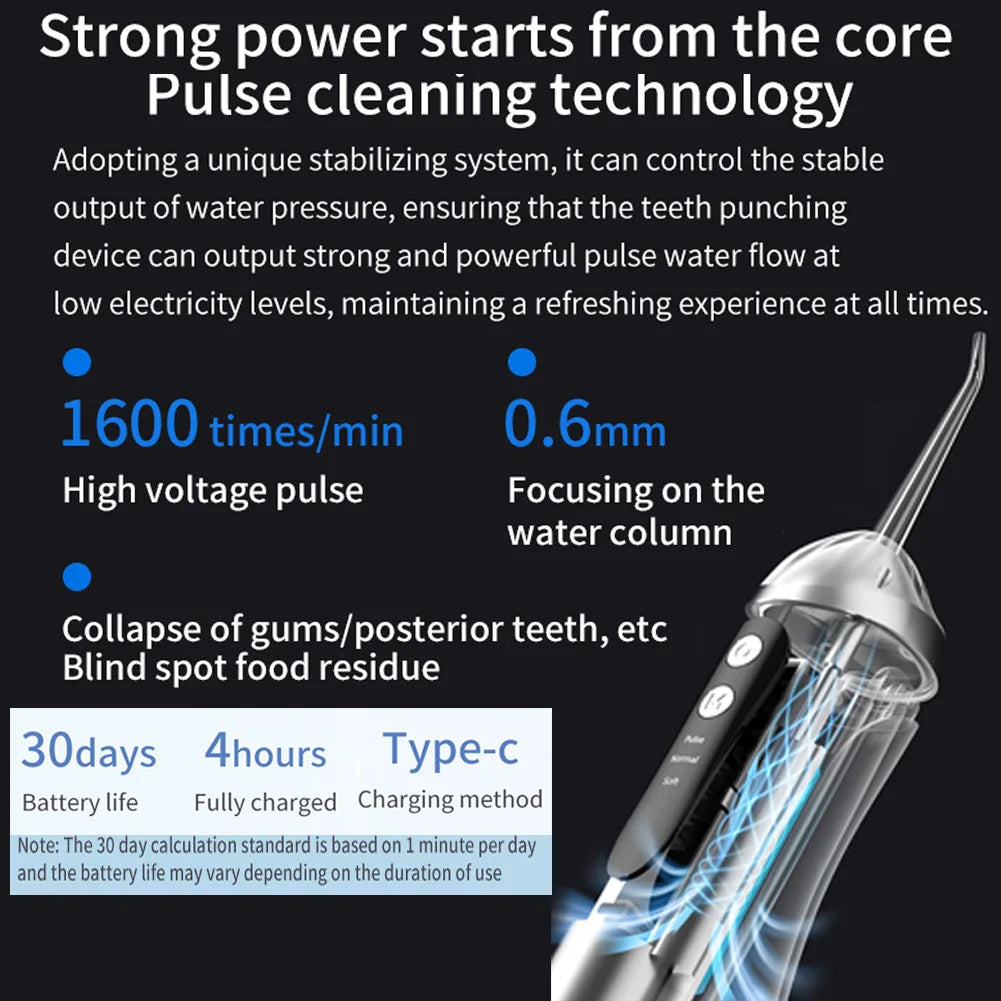 PORTABLE 200ML WATER FLOSSER