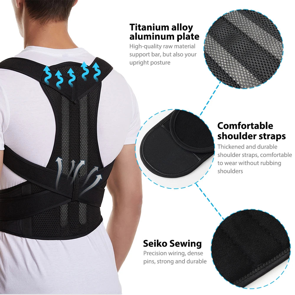 ADJUSTABLE SCOLIOSIS BACK BRACE