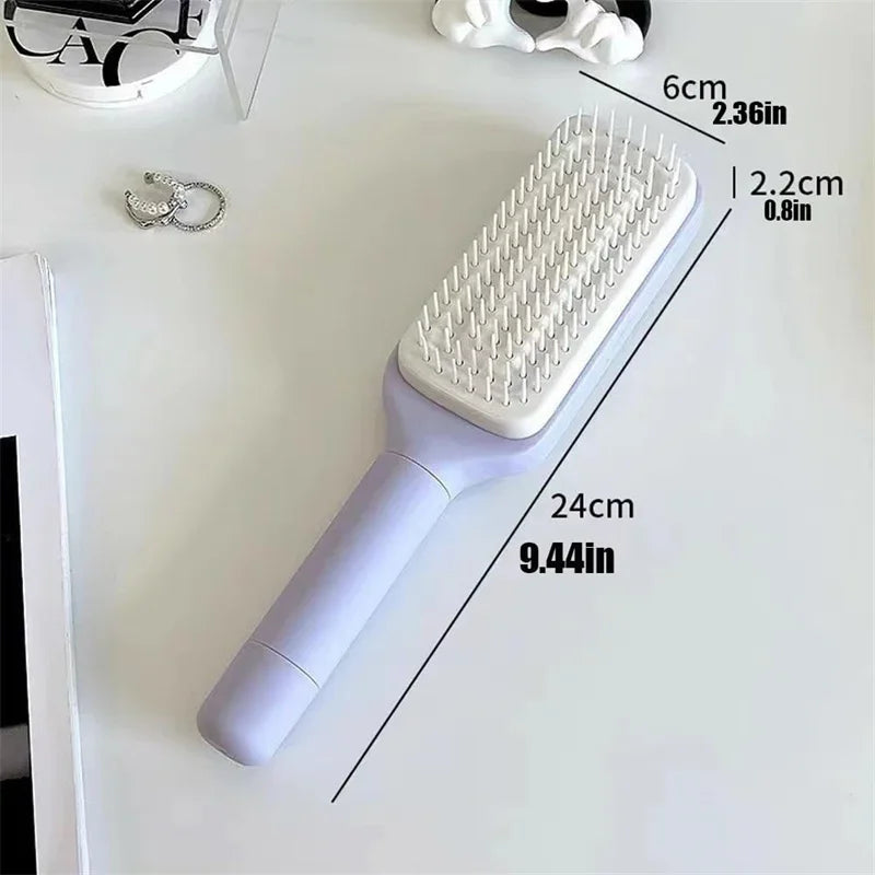 SELF CLEANING ROTATING HAIR COMB