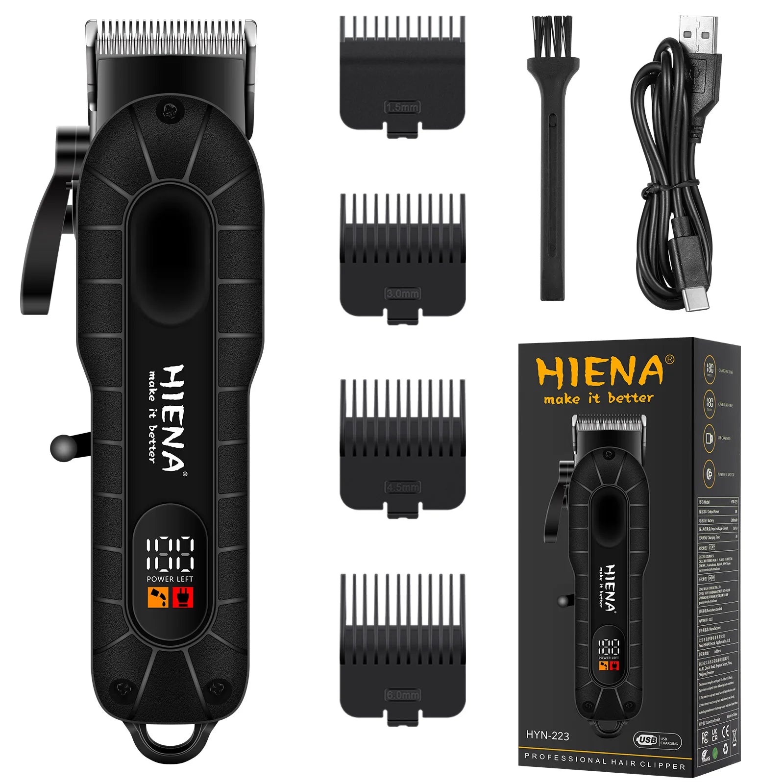 HIENA PRO HAIR CLIPPER TRIMMER