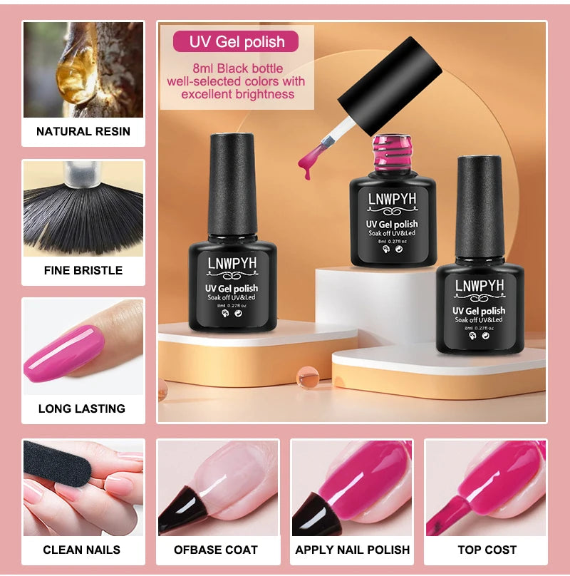  All in One Gel Nail Polish Kit