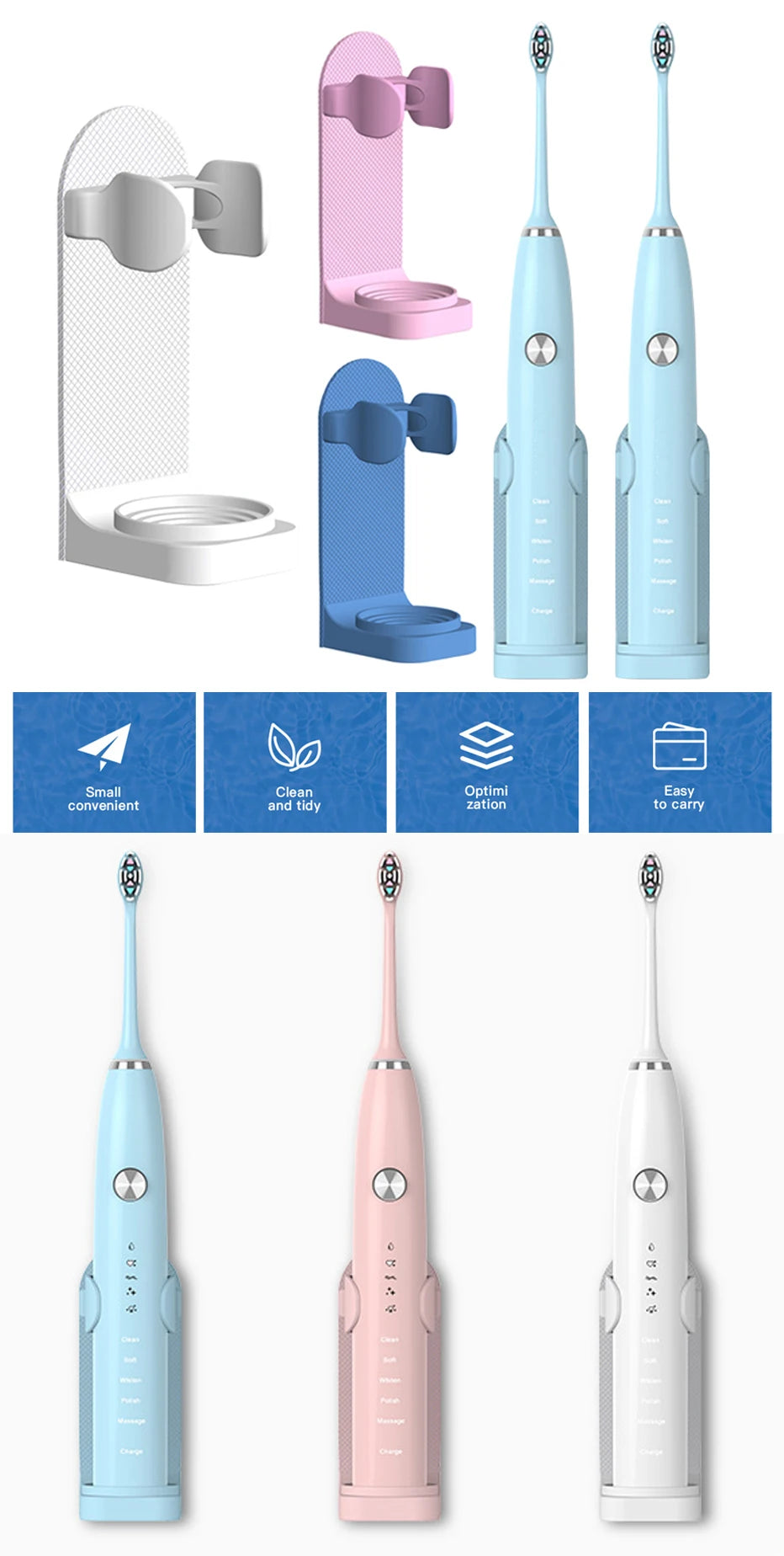 99% COMPATIBLE ADJUSTABLE TOOTHBRUSH HOLDER